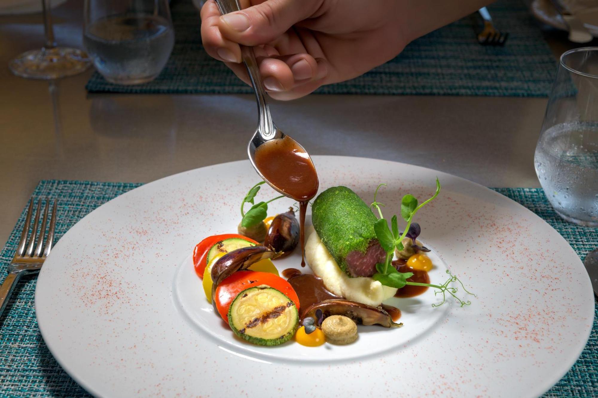 Rodos Palladium Leisure & Wellness Kallithea  Exterior photo A plate of food being garnished